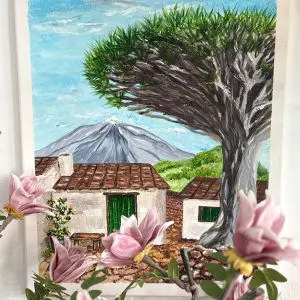 Cuadro Paisaje Canario Teide (1)