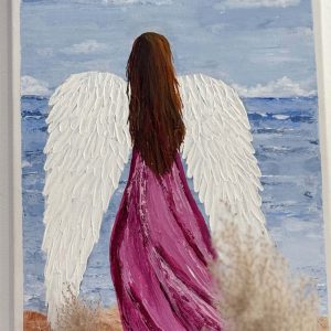 Cuadro Artesanal Mujer Alas (1)